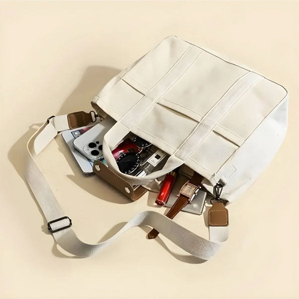 Utility Canvas Tote/Shoulder Bag for Daily Life