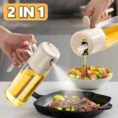 2 In 1 Oil Spray Dispenser Bottle