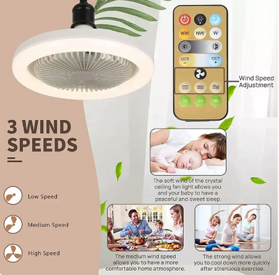 SMART 3-IN-1 CEILING FAN WITH REMOTE CONTROL