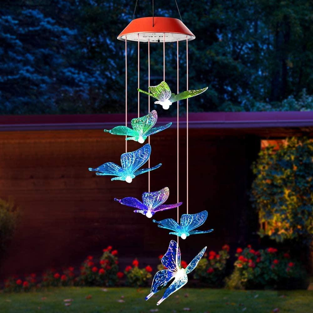 Butterfly Solar Wind Chimes