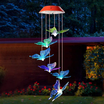 Butterfly Solar Wind Chimes