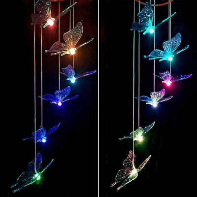 Butterfly Solar Wind Chimes