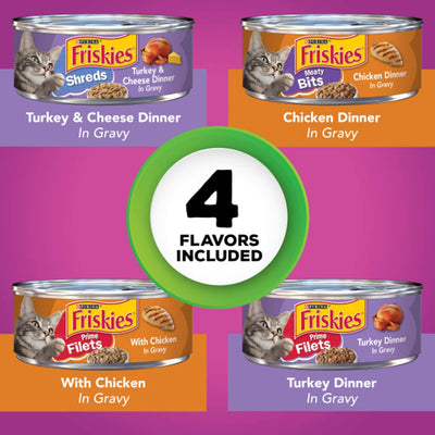 32 Purina Friskies Gravy Wet Cat Food Variety Pack