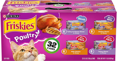 32 Purina Friskies Gravy Wet Cat Food Variety Pack