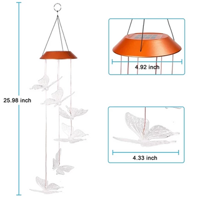 Butterfly Solar Wind Chimes