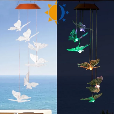 Butterfly Solar Wind Chimes