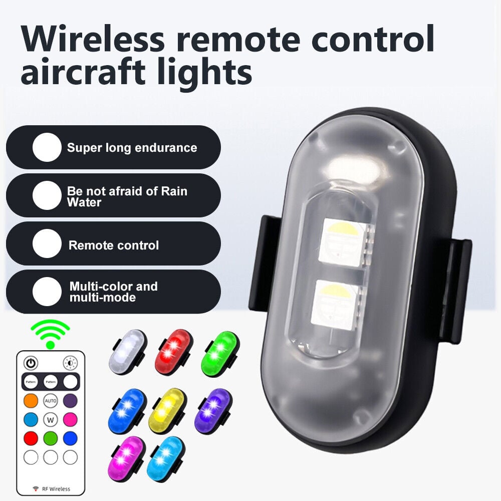 2Pcs Car and Bike Wireless Led Lights with Remote